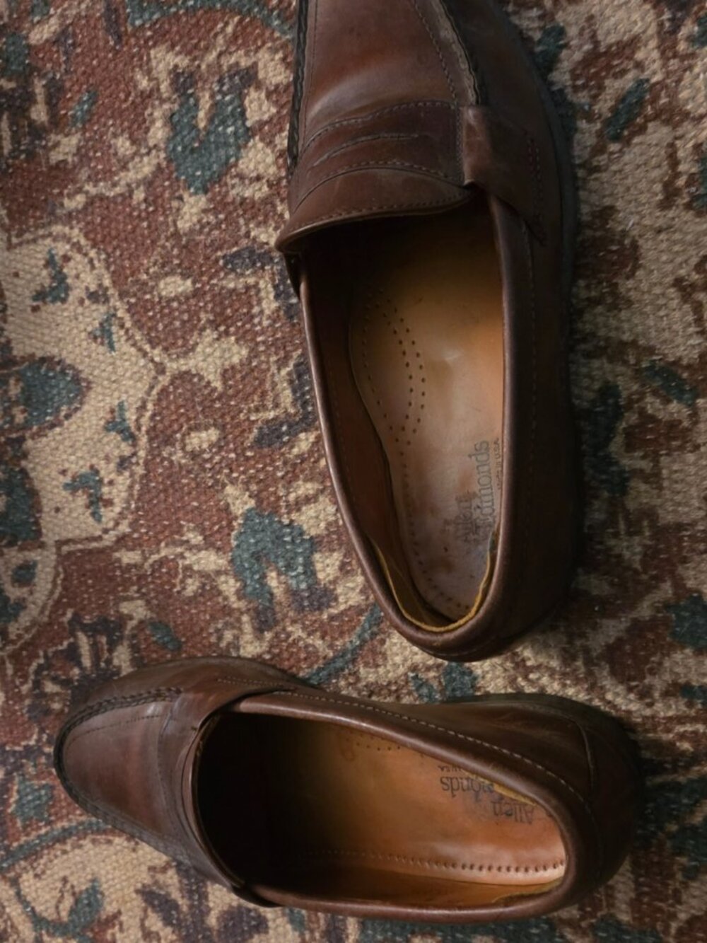 Allen Edmonds Wales penny loafers men's size 8.5 W brown leather